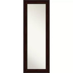 Amanti Art 19" x 53" Non-Beveled Coffee Bean Brown Full Length on The Door Mirror : Polystyrene Frame, Includes Mounting Hardware