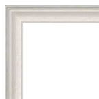 Miroir mural de salle de bain Trio blanc délavé argenté de 41" x 29" sans biseau - Amanti Art