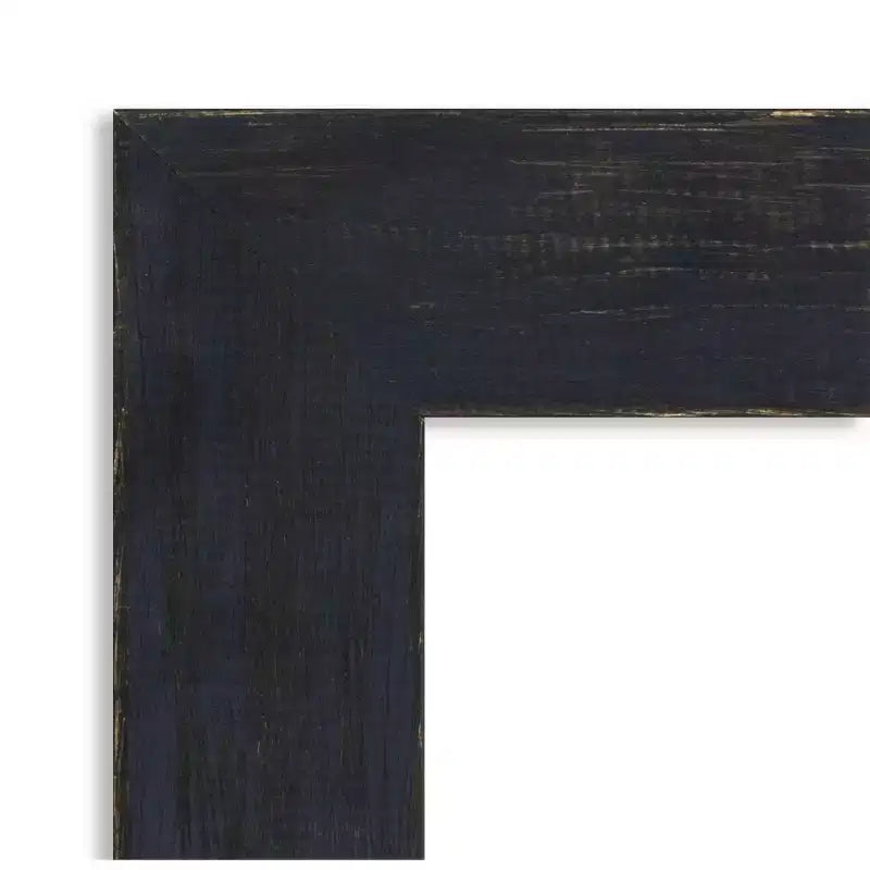 22" x 28" Non-Beveled Shiplap Navy Wood Bathroom Wall Mirror - Amanti Art: Rectangle, Includes Mounting Hardware