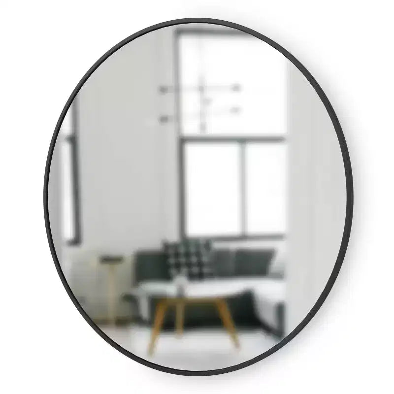 37" Hubba Round Wall Mirror Black - Umbra