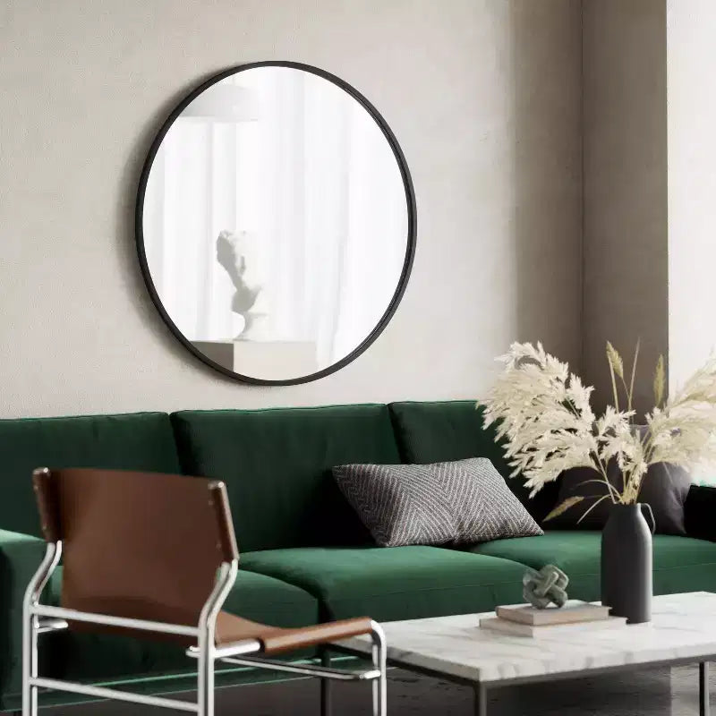 37" Hubba Round Wall Mirror Black - Umbra