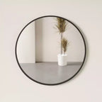37" Hubba Round Wall Mirror Black - Umbra