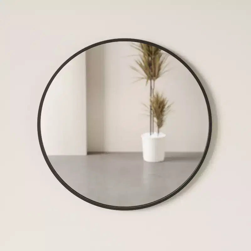 37" Hubba Round Wall Mirror Black - Umbra