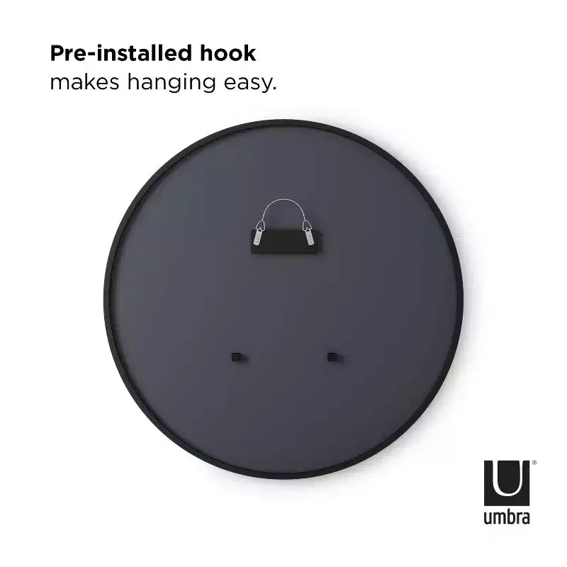 37" Hubba Round Wall Mirror Black - Umbra