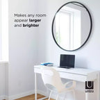 37" Hubba Round Wall Mirror Black - Umbra