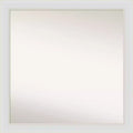 30" x 30" Non-Beveled Flair Narrow Bathroom Wall Mirror Soft White - Amanti Art: Modern Square Polystyrene Frame, Wall Mounted