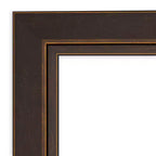 Amanti Art 45"x35" Beveled Lara Bronze Wood Wall Mirror: Modern Rectangular, No Assembly Required