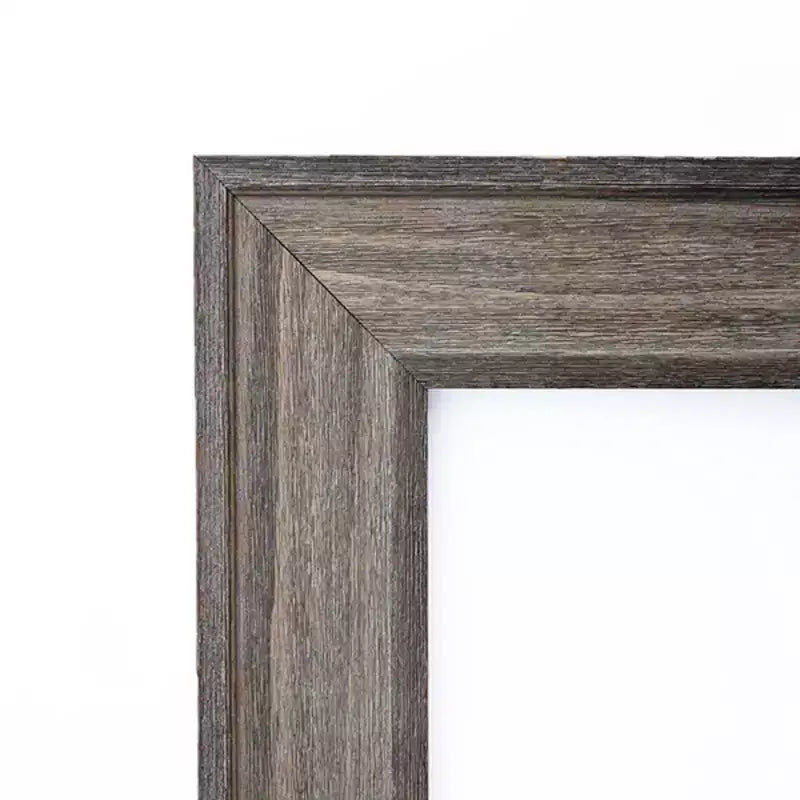 41" x 29" Non-Beveled Country Barn Wood Bathroom Wall Mirror Brown - Amanti Art