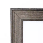 41" x 29" Non-Beveled Country Barn Wood Bathroom Wall Mirror Brown - Amanti Art