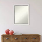 Miroir mural étroit doré Eva de 21 po x 27 po pour salle de bain - Amanti Art : Rectangulaire moderne, à fixer au mur
