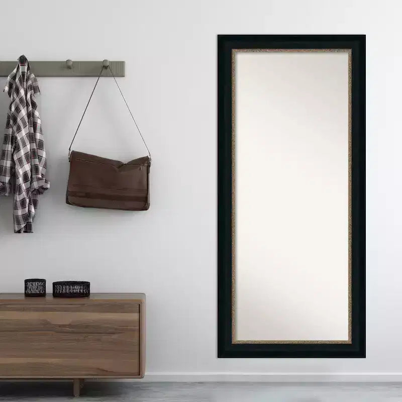 Miroir pleine longueur à poser, sans biseau, Paragon Bronze 31" x 67" - Amanti Art : Rectangle moderne, cadre en polystyrène