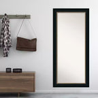 Miroir pleine longueur à poser, sans biseau, Paragon Bronze 31" x 67" - Amanti Art : Rectangle moderne, cadre en polystyrène