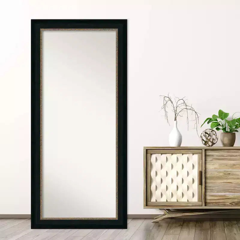 Miroir pleine longueur à poser, sans biseau, Paragon Bronze 31" x 67" - Amanti Art : Rectangle moderne, cadre en polystyrène