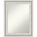 24" x 30" Non-Beveled Parlor White Bathroom Wall Mirror - Amanti Art: Modern Vanity, Includes Mounting Hardware