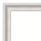 24" x 30" Non-Beveled Parlor White Bathroom Wall Mirror - Amanti Art: Modern Vanity, Includes Mounting Hardware