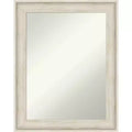 23" x 29" Non-Beveled Regal Birch Cream Bathroom Wall Mirror - Amanti Art: Rectangular, Polystyrene Frame, Includes Mount Hardware