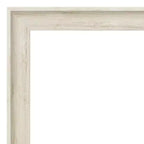 23" x 29" Non-Beveled Regal Birch Cream Bathroom Wall Mirror - Amanti Art: Rectangular, Polystyrene Frame, Includes Mount Hardware