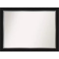 44" x 33" Non-Beveled Eva Black Silver Wall Mirror - Amanti Art