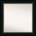 33" x 33" Non-Beveled Paragon Bathroom Wall Mirror Bronze - Amanti Art: Modern Square Vanity, Polystyrene Frame, Wall Mounted