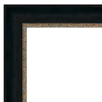 Miroir mural de salle de bain Paragon sans biseau 33" x 33" Bronze - Amanti Art : Coiffeuse carrée moderne, cadre en polystyrène, montage mural