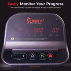Sunny Health & Fitness Endurance Cardio Wide Treadmill with Handrails and Bluetooth