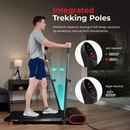 Sunny Health & Fitness Smart Slim Treadmill with Arm Exerciser