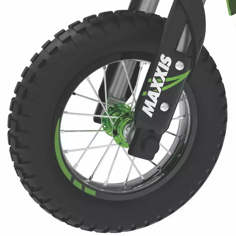 Mini-moto électrique Razor SX350 Dirt Rocket McGrath - Verte : Cadre en acier, moteur 250 W