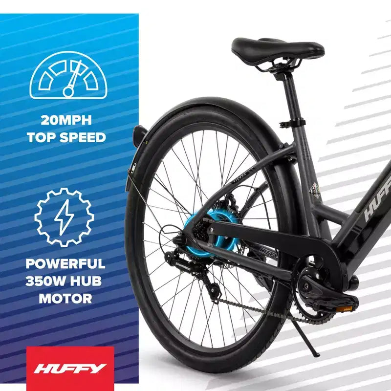 Huffy Vienna 27.5" 36V E-Bike for Adults - Matte Storm
