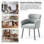 Curt Boucle Elevated Backrest Dining Chair with Metal Legs Set of 2 | Artful Living Design
