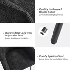 Curt Boucle Elevated Backrest Dining Chair with Metal Legs Set of 2 | Artful Living Design