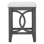 Whisen Farmhouse 3-Piece Counter Height Dining Table Set with USB Port and Upholstered Stools