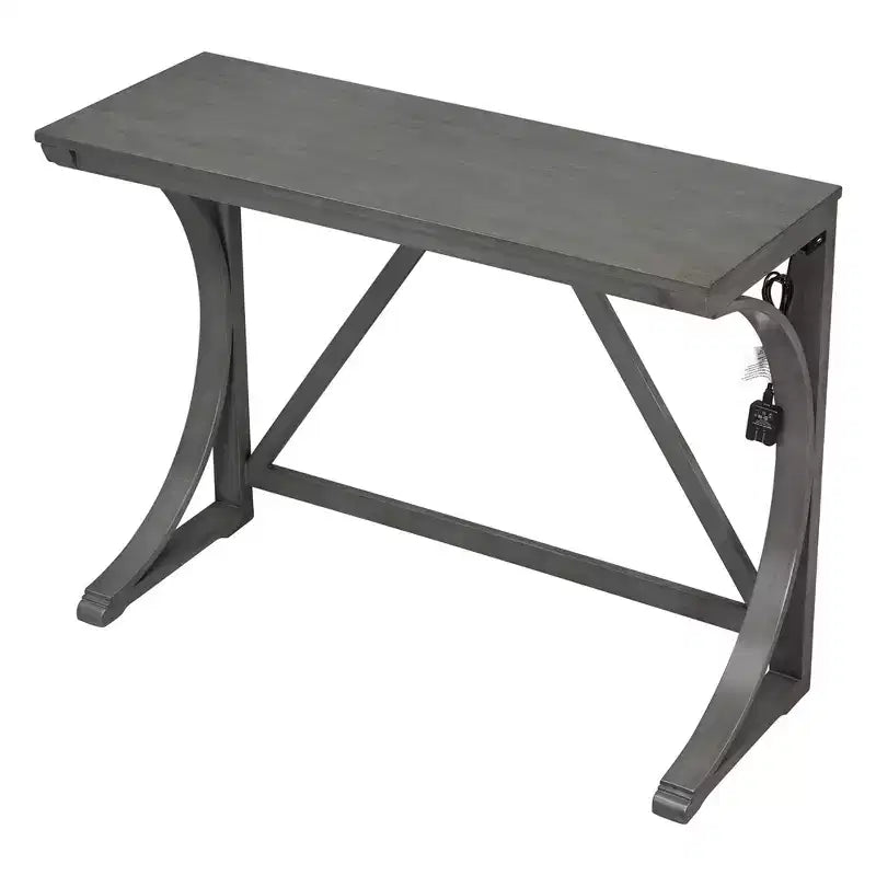 Whisen Farmhouse 3-Piece Counter Height Dining Table Set with USB Port and Upholstered Stools
