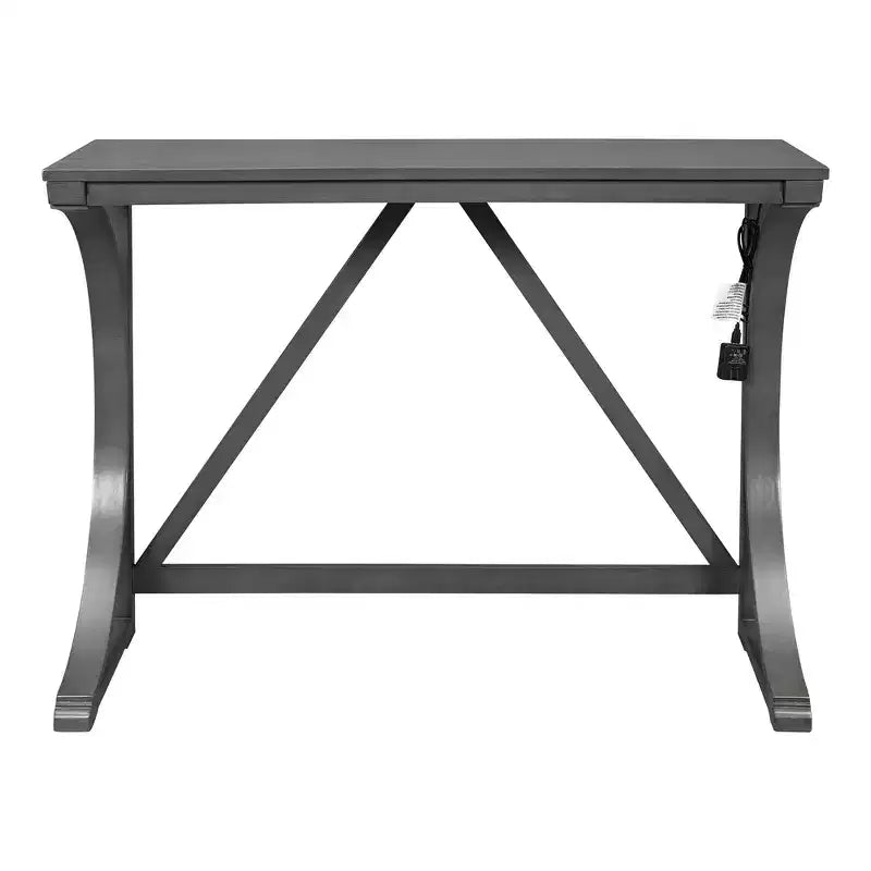 Whisen Farmhouse 3-Piece Counter Height Dining Table Set with USB Port and Upholstered Stools