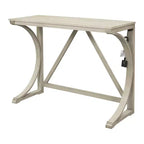 Whisen Farmhouse 3-Piece Counter Height Dining Table Set with USB Port and Upholstered Stools