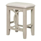 Whisen Farmhouse 3-Piece Counter Height Dining Table Set with USB Port and Upholstered Stools
