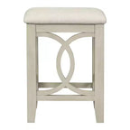 Whisen Farmhouse 3-Piece Counter Height Dining Table Set with USB Port and Upholstered Stools