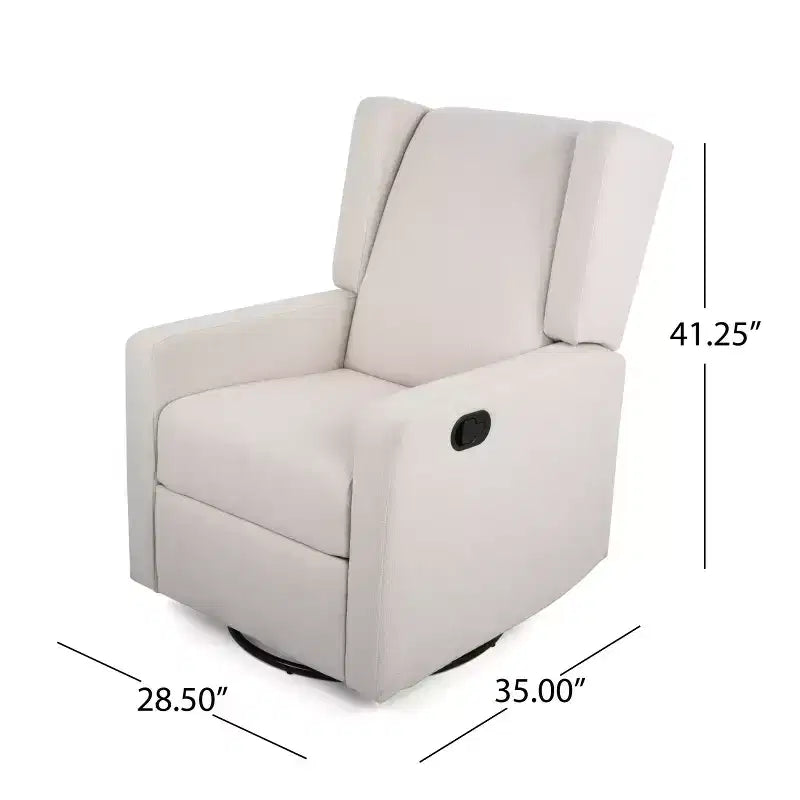 Christopher Knight Home Hounker Fabric Upholstered Swivel Recliner