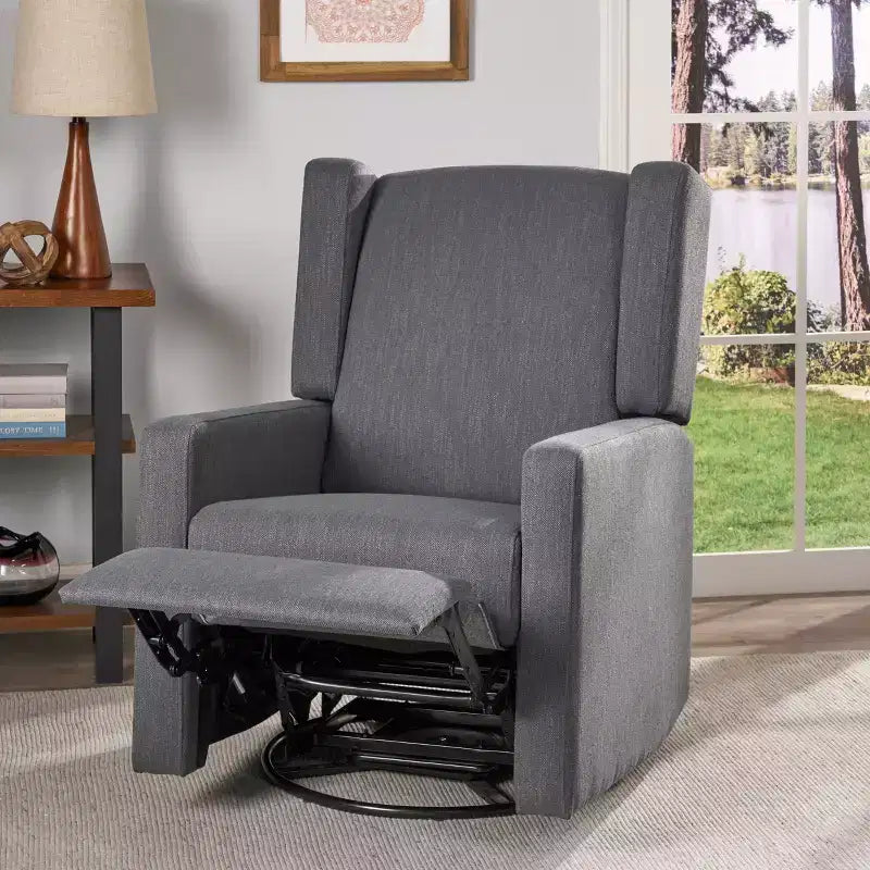 Christopher Knight Home Hounker Fabric Upholstered Swivel Recliner