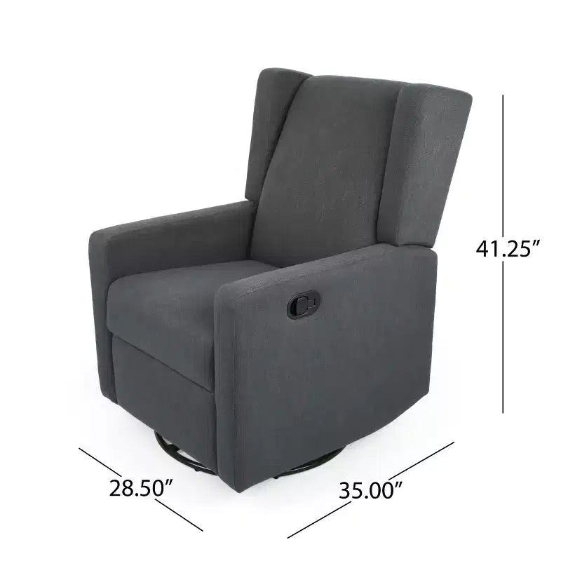 Christopher Knight Home Hounker Fabric Upholstered Swivel Recliner