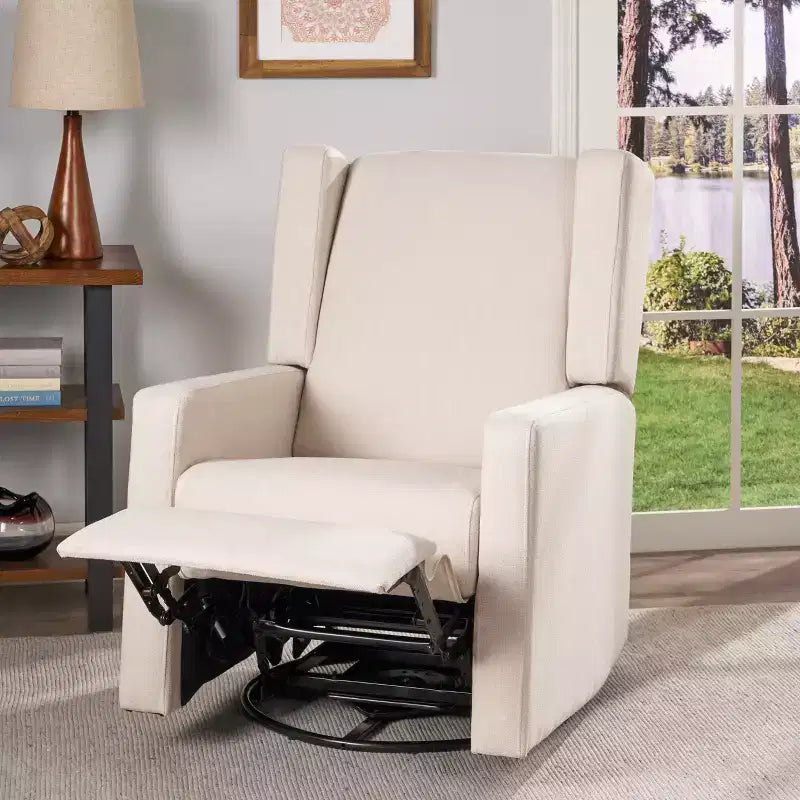 Christopher Knight Home Hounker Fabric Upholstered Swivel Recliner