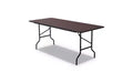 Iceberg OfficeWorks Classic Wood-Laminate Folding Table, Curved Legs, Rectangular, 72 x 30 x 29, Walnut