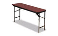 Iceberg OfficeWorks Commercial Wood-Laminate Folding Table, Rectangular, 72 x 18 x 29, Mahogany