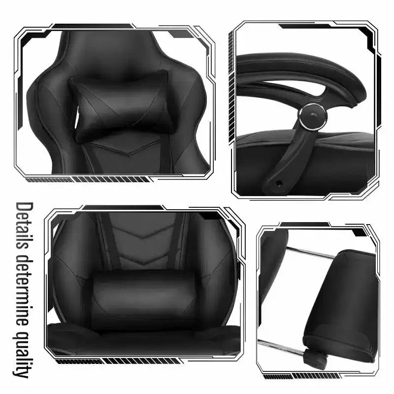 ELECWISH Gaming Chair with Footrest, Lumbar Support, Breathable Computer Chair with Pocket Spring Cushion, Chairs for Adults
