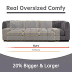 128 Chenille Sectional Couch, 4 Seater L Shape Modular Sofa Set for Living Room Office-Morden Fort