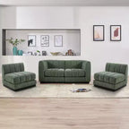 128 Chenille Sectional Couch, 4 Seater L Shape Modular Sofa Set for Living Room Office-Morden Fort