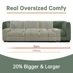 128 Chenille Sectional Couch, 4 Seater L Shape Modular Sofa Set for Living Room Office-Morden Fort