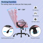 FDW Gaming Chiar Comfortable and Stylish Massage Office Chair with Adjustable Lumbar Support 360-Degree Swivel and Smooth-Rolling Casters