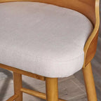 GDFStudio Cortland Mid Century Modern Fabric Upholstered Wood 30.5 Barstools (Set of 2)