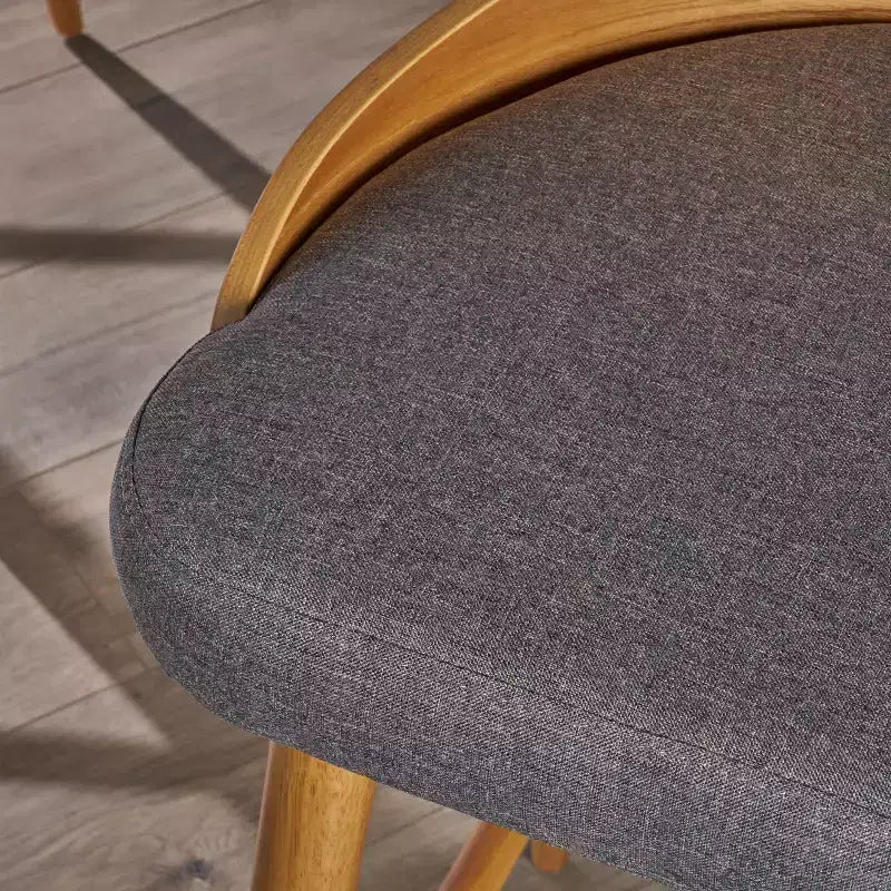 GDFStudio Cortland Mid Century Modern Fabric Upholstered Wood 30.5 Barstools (Set of 2)