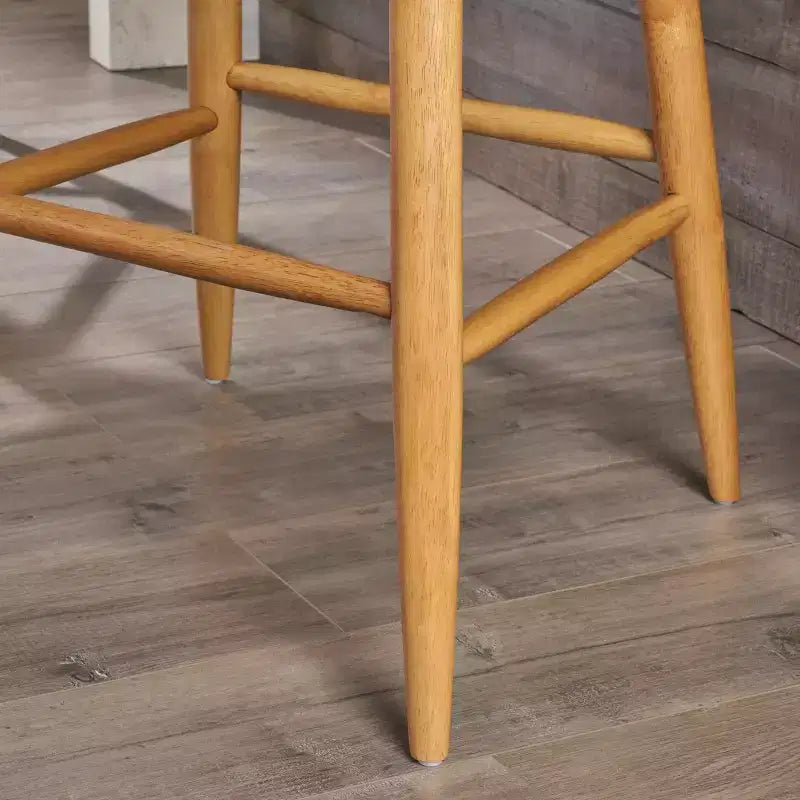 GDFStudio Cortland Mid Century Modern Fabric Upholstered Wood 30.5 Barstools (Set of 2)